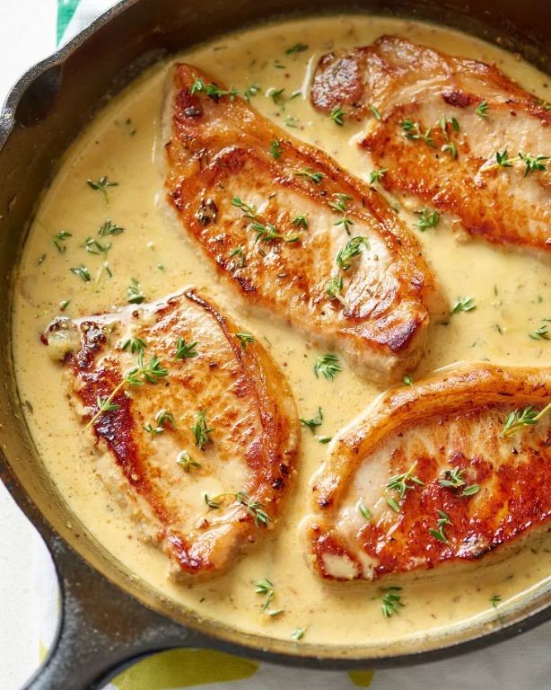 Pork Chops with Dijon Mustard Sauce