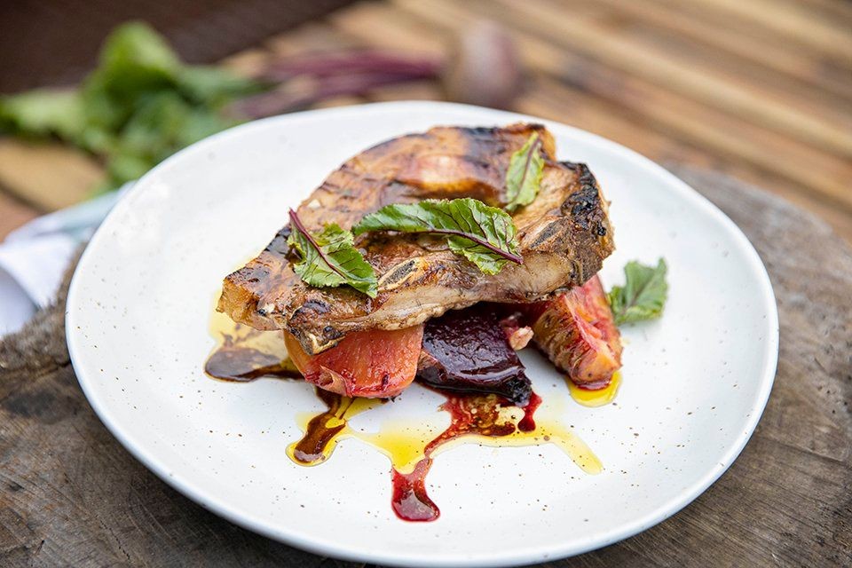 Pork Chops with Roasted Root Vegetables