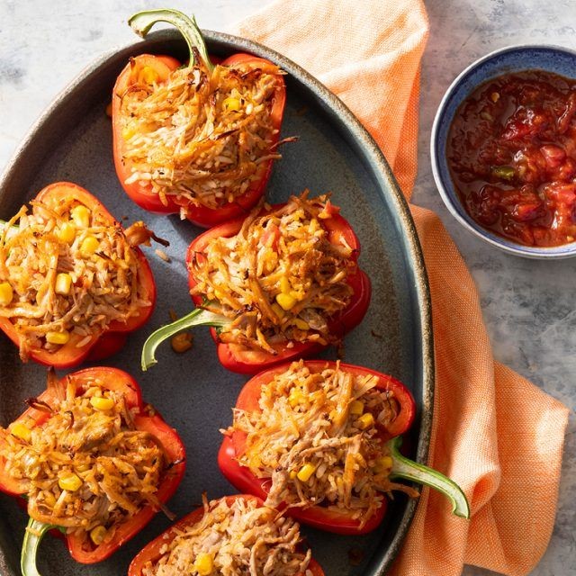 Pulled Pork Stuffed Bell Peppers