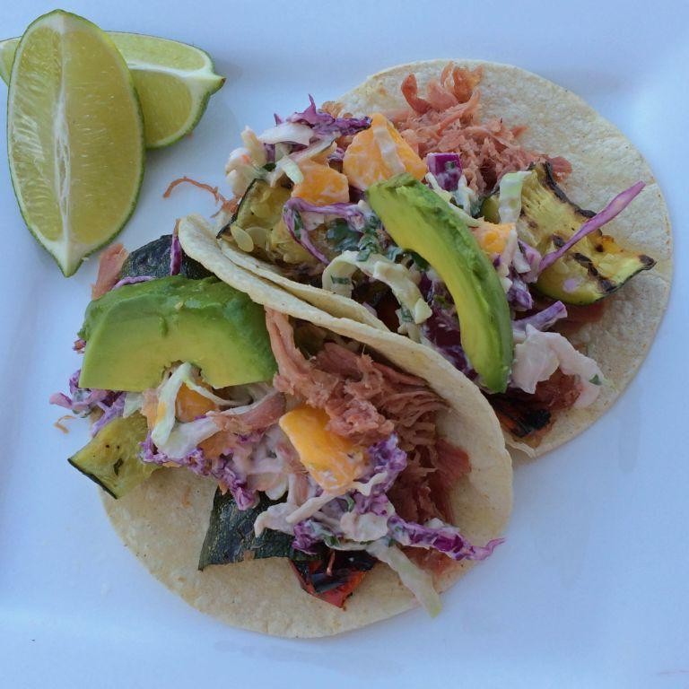 Pulled Pork Tacos with Mango Slaw