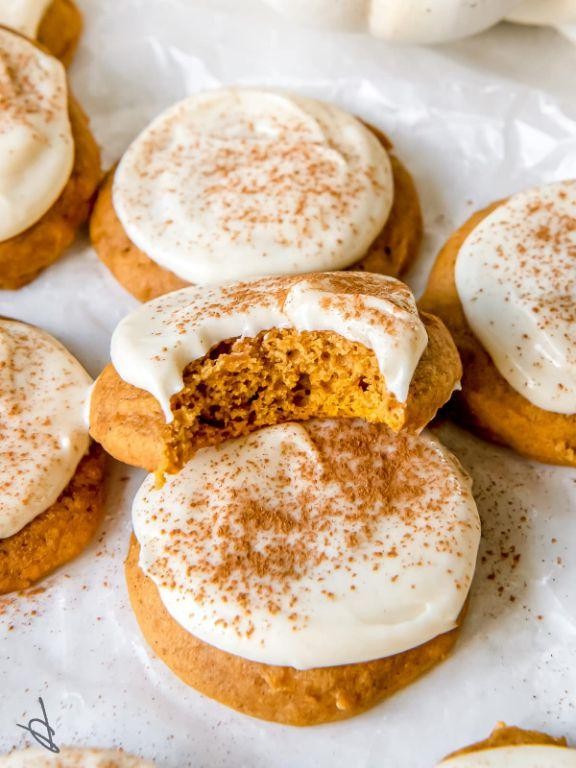 Pumpkin Spice Cookies with Cream Cheese Frosting