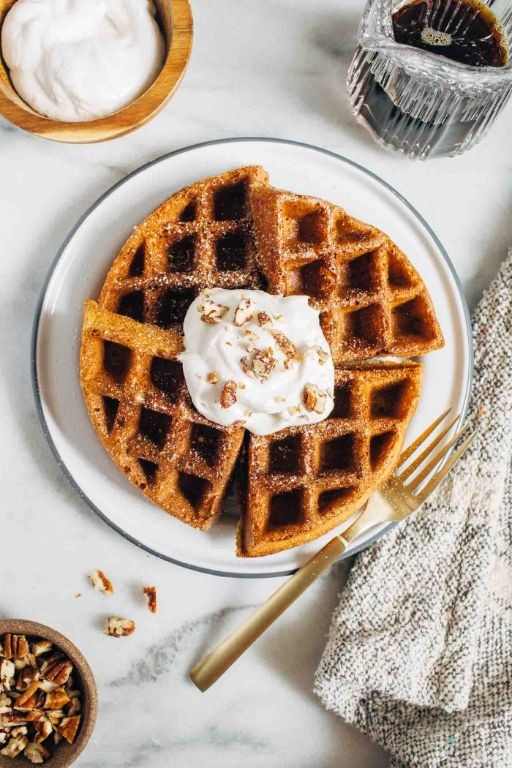 Pumpkin Spice Protein Waffles