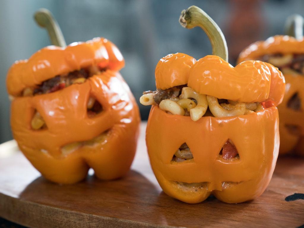 Pumpkin and Walnut Stuffed Peppers