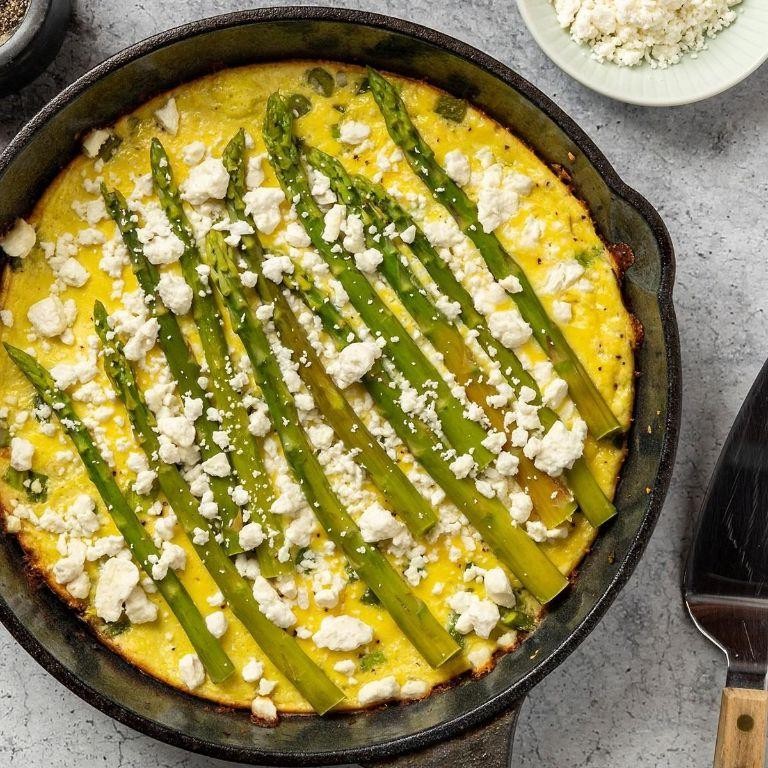 Quick Asparagus and Feta Frittata