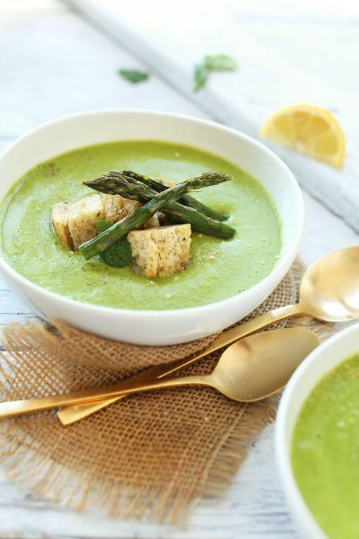Quick Asparagus and Pea Soup
