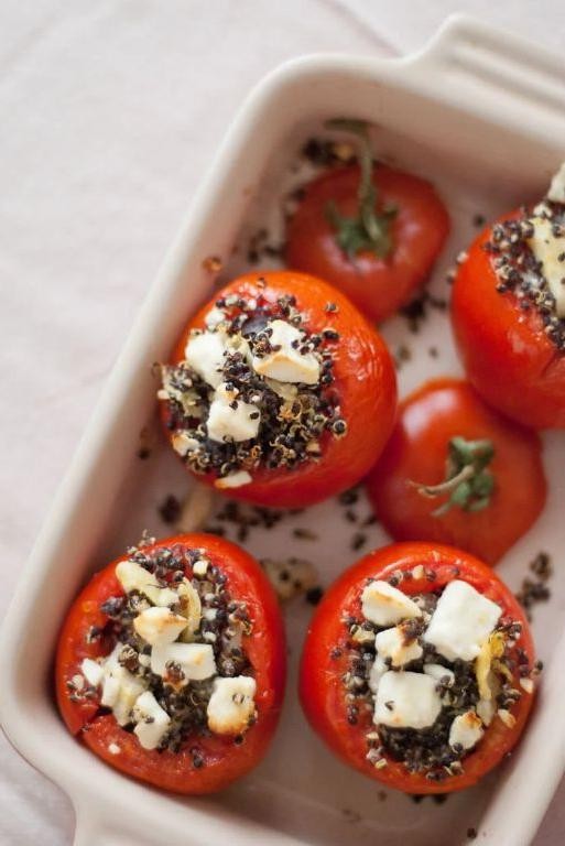 Quinoa and Kale Stuffed Tomatoes
