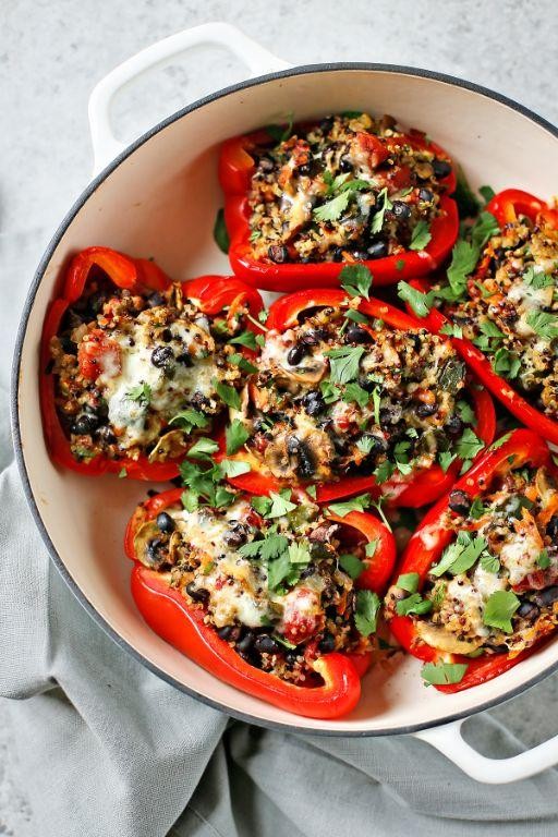 Quinoa-Stuffed Bell Peppers with Fresh Herbs