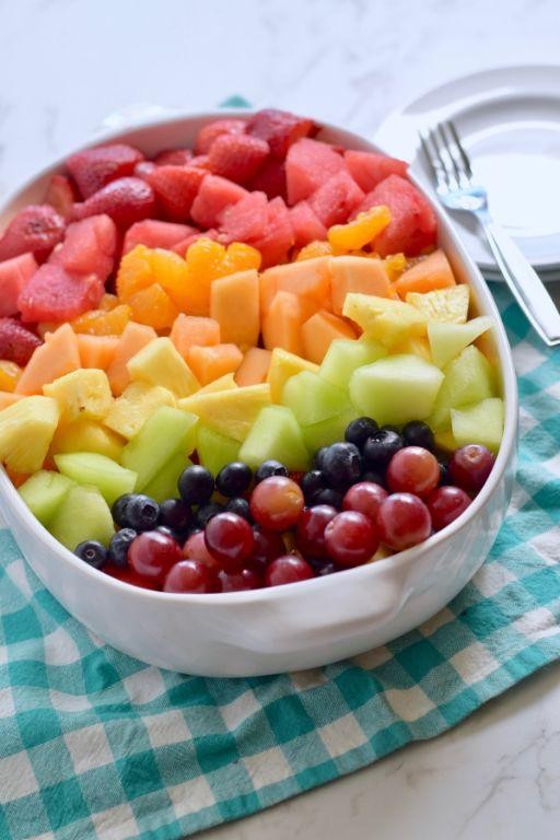 Rainbow fruit salad