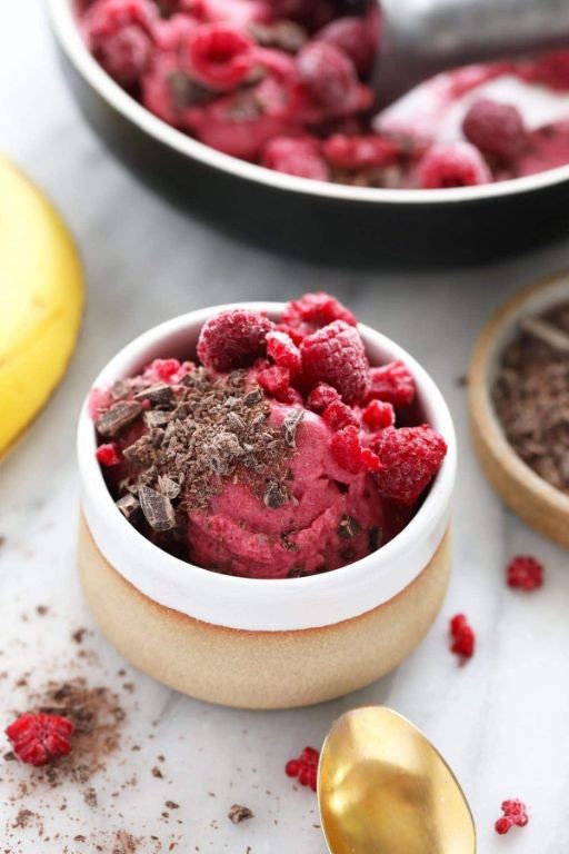 Raspberry Chocolate Protein Nice Cream