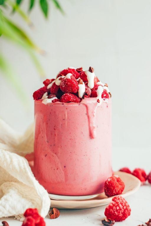 Raspberry Coconut Yogurt Smoothie