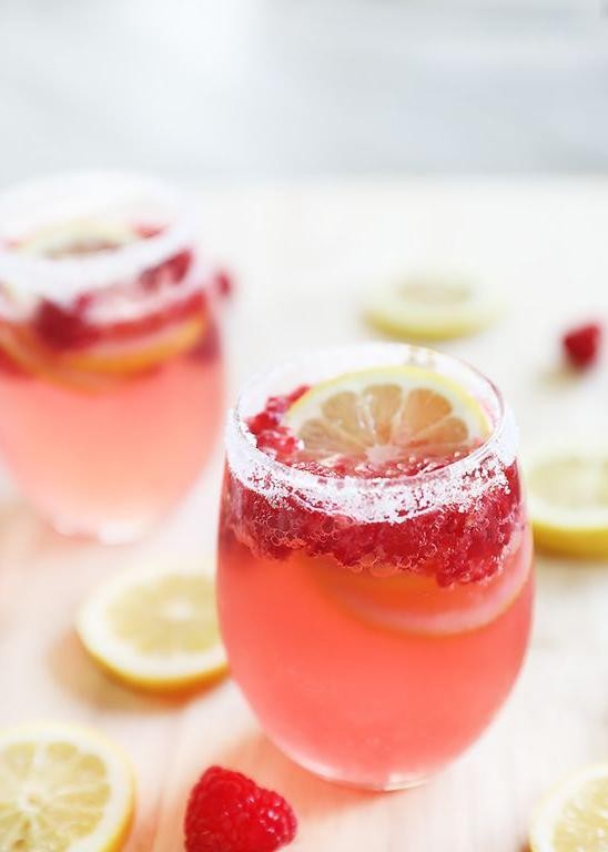 Raspberry Lemon Prosecco Punch