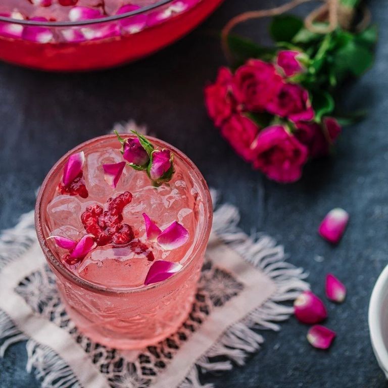 Raspberry Rosé Punch with Sparkling Water