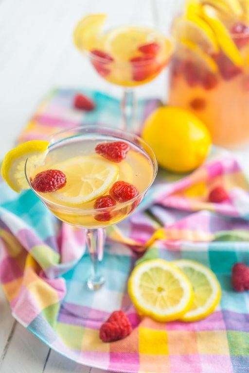 Raspberry and Lime White Sangria