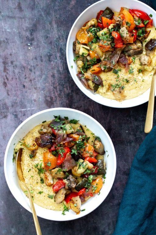 Ratatouille with Herbed Polenta