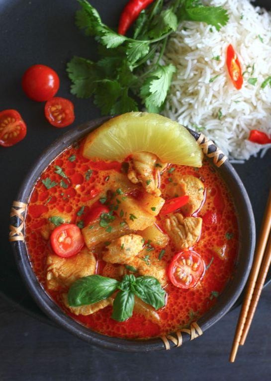 Red Curry Turkey with Pineapple