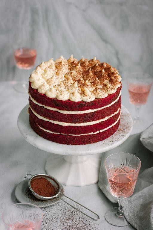 Red Velvet Dessert Pizza with Cream Cheese Frosting