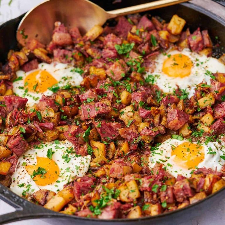 Roast Beef Hash with Fried Eggs