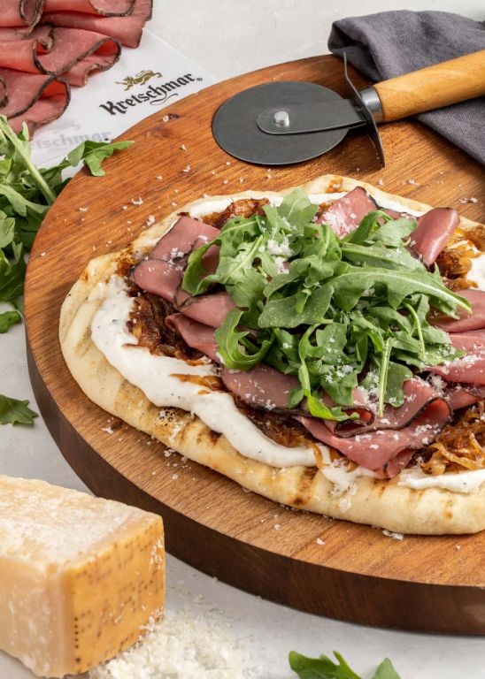 Roast Beef and Horseradish Flatbread