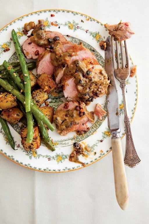Roast boar with juniper berries