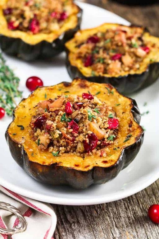 Roasted Acorn Squash with Quinoa Stuffing
