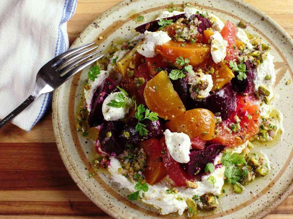 Roasted Beet and Citrus Salad with Feta