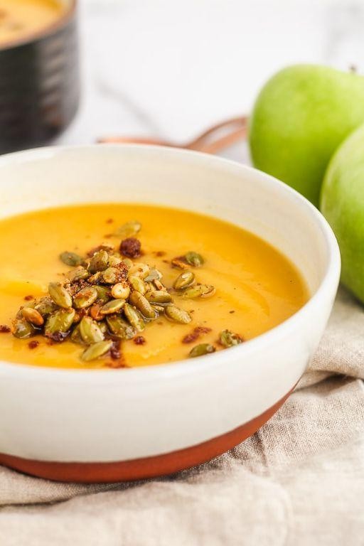 Roasted Butternut Squash and Apple Soup