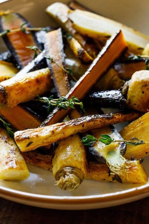 Roasted Carrots and Parsnips with Thyme