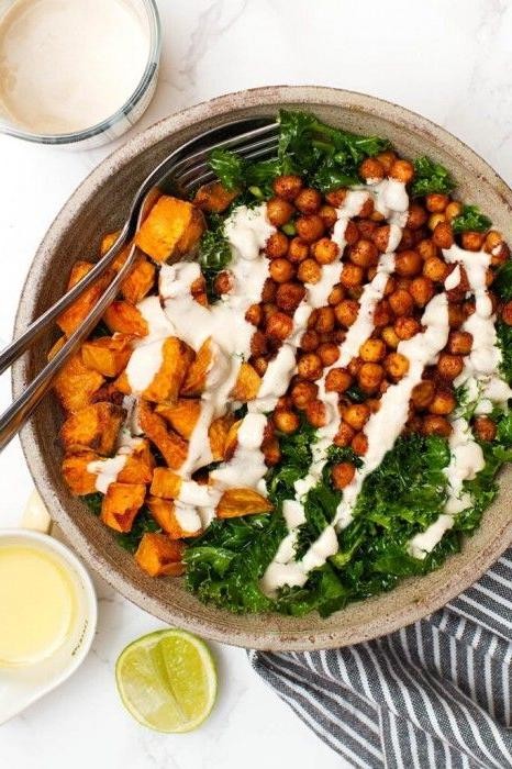 Roasted Chickpea and Tahini Salad