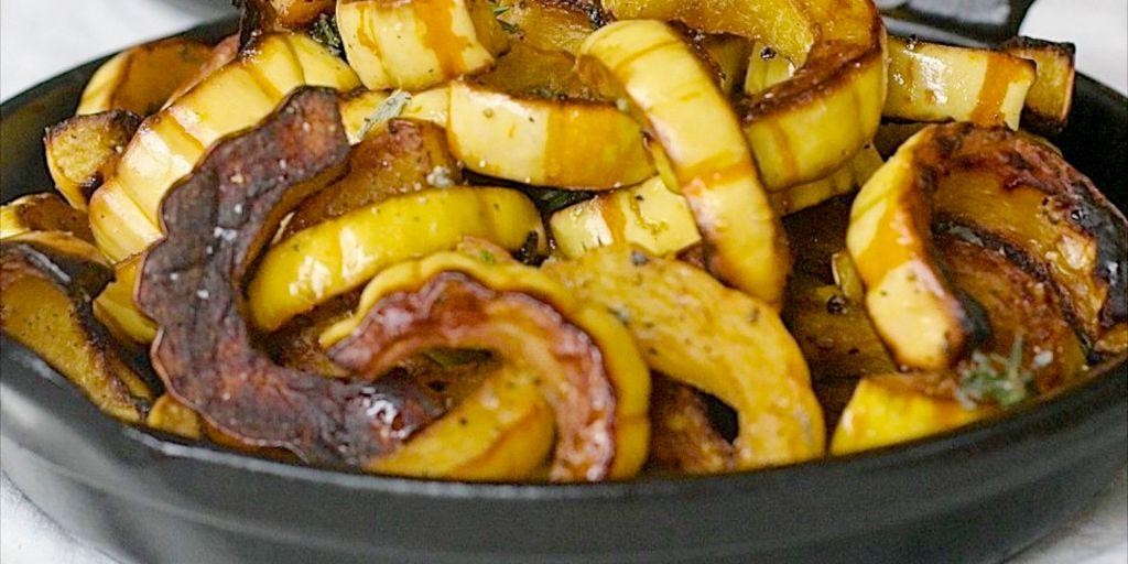 Roasted Delicata Squash with Honey and Thyme