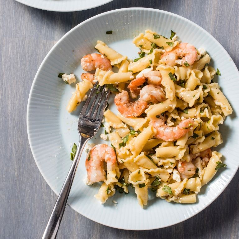 Roasted Garlic and Herb Campanelle Pasta