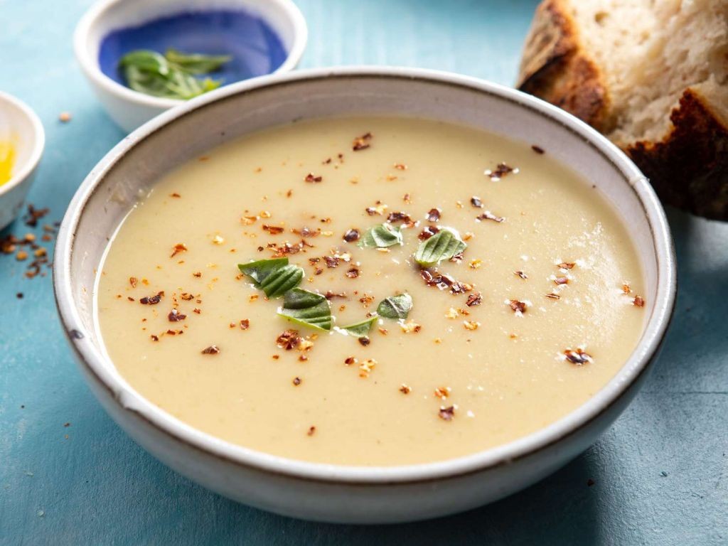 Roasted Garlic and Parmesan Broth Soup