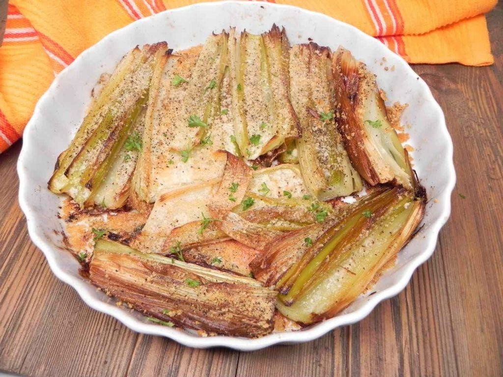 Roasted Leeks with Parmesan