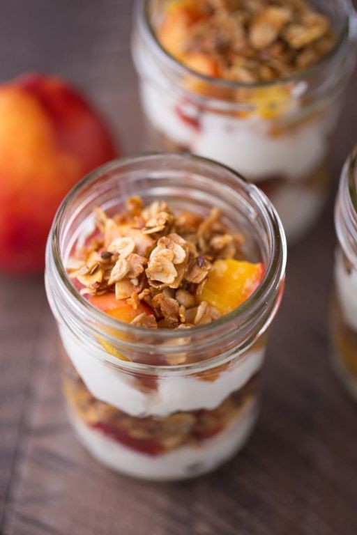 Roasted Nectarine and Honey Yogurt Parfait
