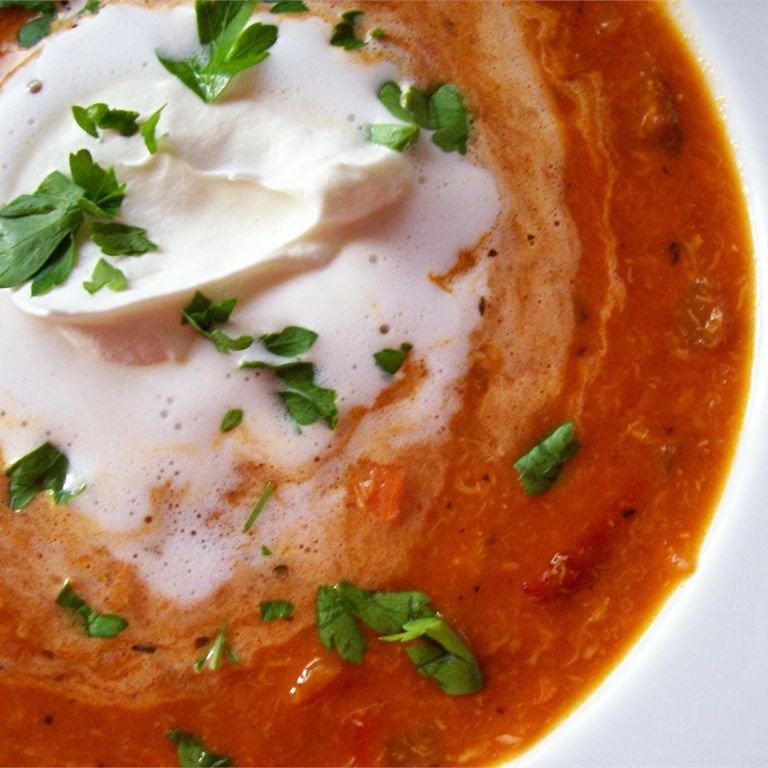 Roasted Red Pepper Clam Soup