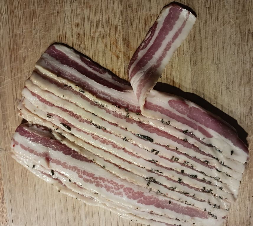 Rosemary and Garlic Dry-Cured Bacon