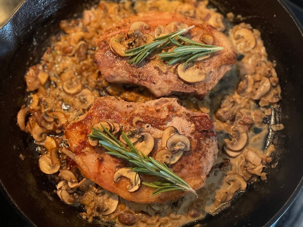 Rosemary and Mushroom Pork Chop Bake