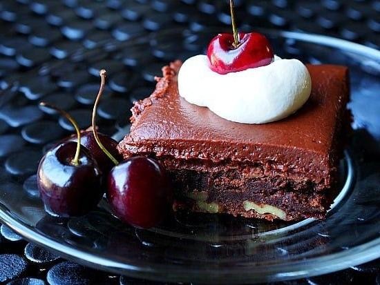 Rum-Soaked Cherry Chocolate Brownies