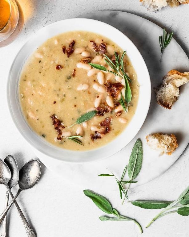 Salmon and White Bean Soup with Rosemary