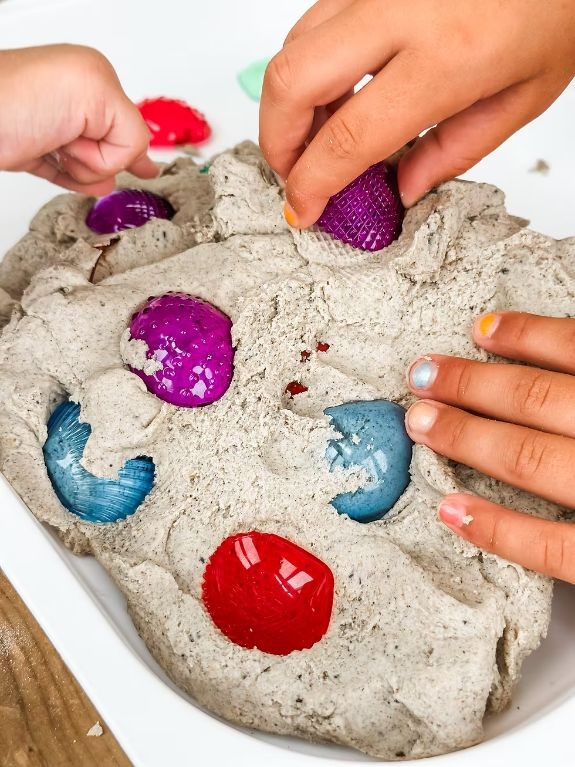 Sand-Textured Playdough with Cream of Tartar