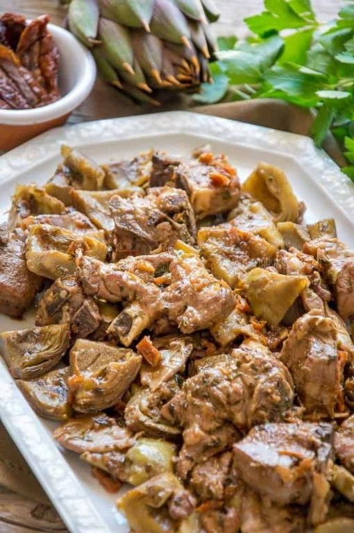 Sardinian Lamb Stew with Artichokes