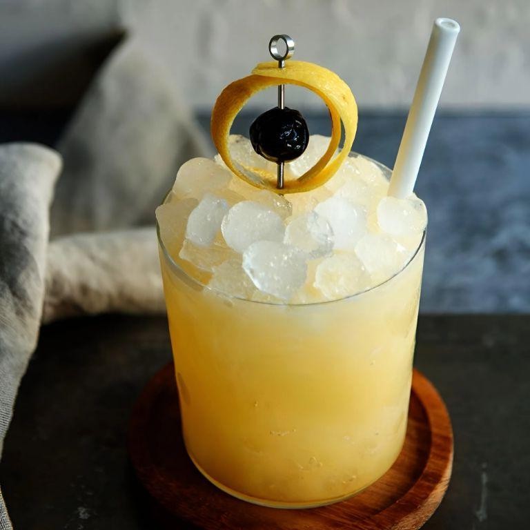 Saturn Cocktail with Passionfruit