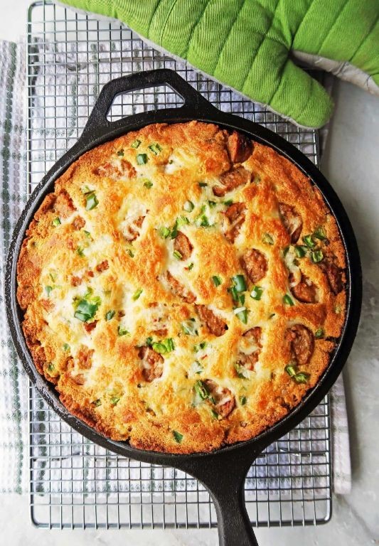 Sausage and Cornbread Casserole