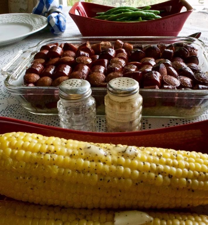 Sausage and Sauerkraut Cornbread Casserole