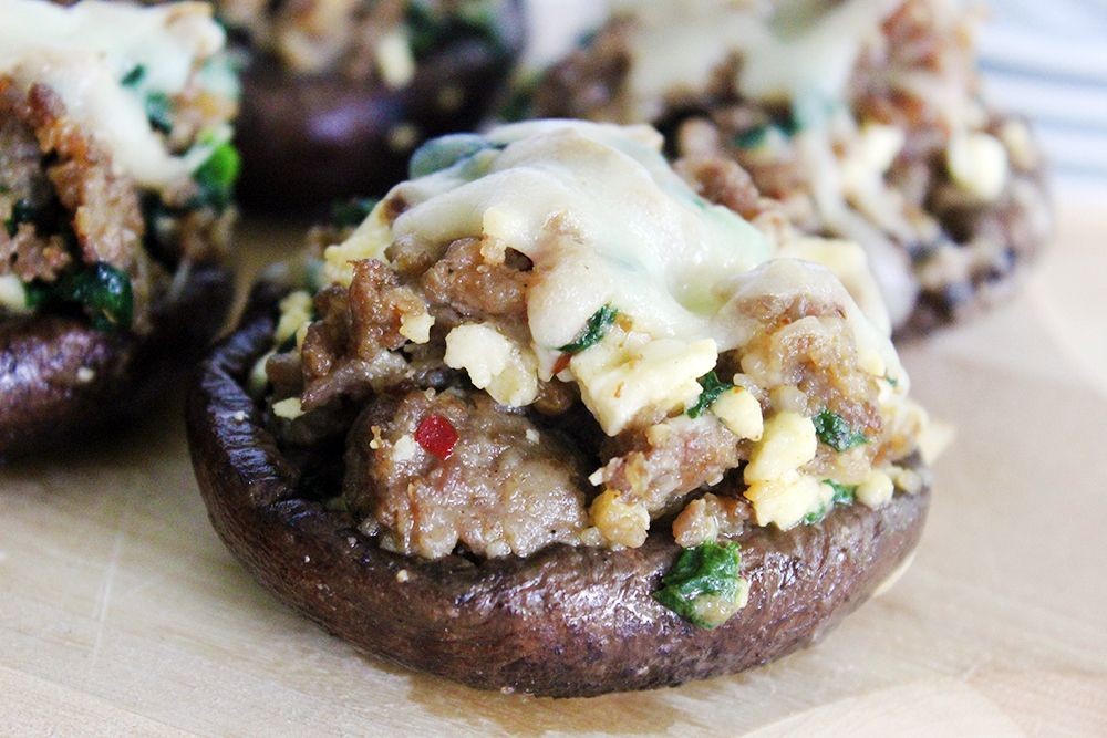 Sausage and Spinach Stuffed Portobellos