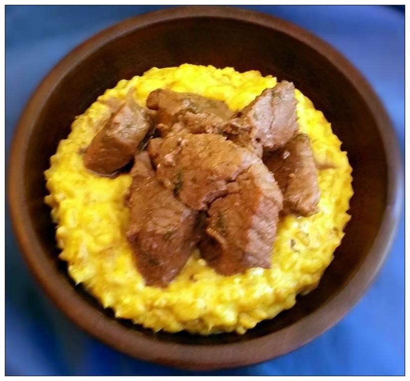 Savory frumenty with venison