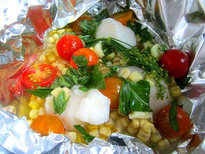 Scallop and Asparagus Foil Packets