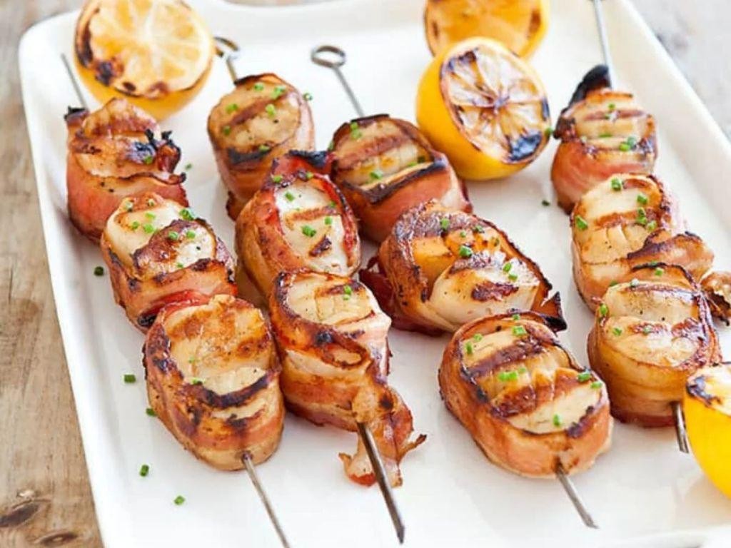 Scallop and Bacon Skewers