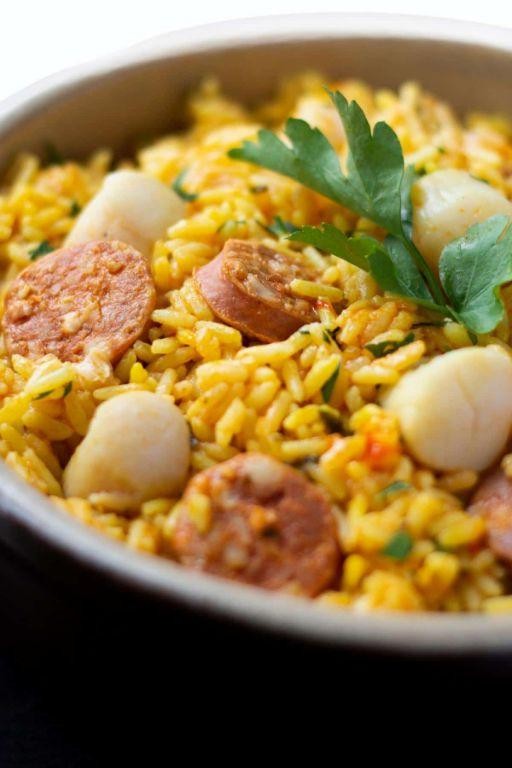 Scallop and Chorizo Paella
