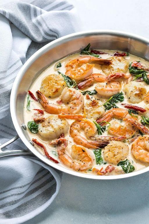 Scallop and Shrimp Skillet
