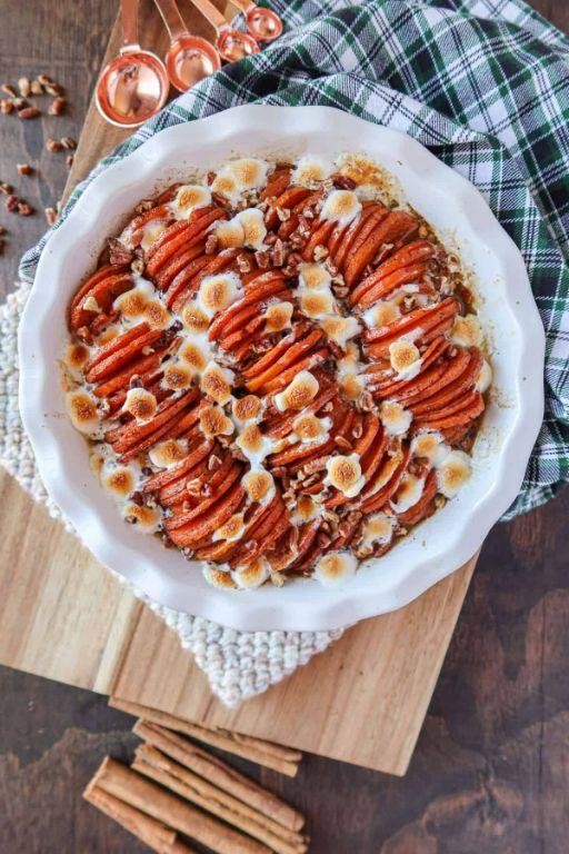 Scalloped Sweet Potatoes with Brown Sugar Glaze
